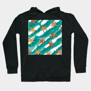 Seastars in turquoise water Hoodie